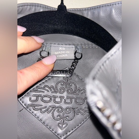 Xsmall grey leather jacket - Picture 6 of 6